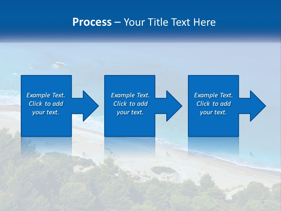 An Aerial View Of A Beach With Blue Water PowerPoint Template