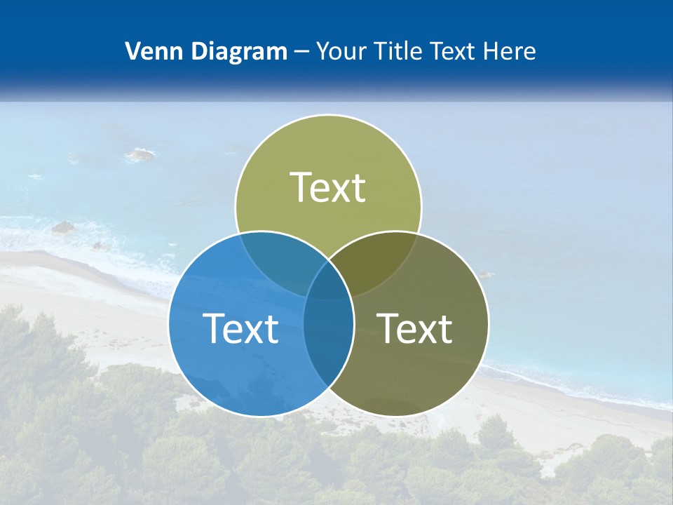 An Aerial View Of A Beach With Blue Water PowerPoint Template