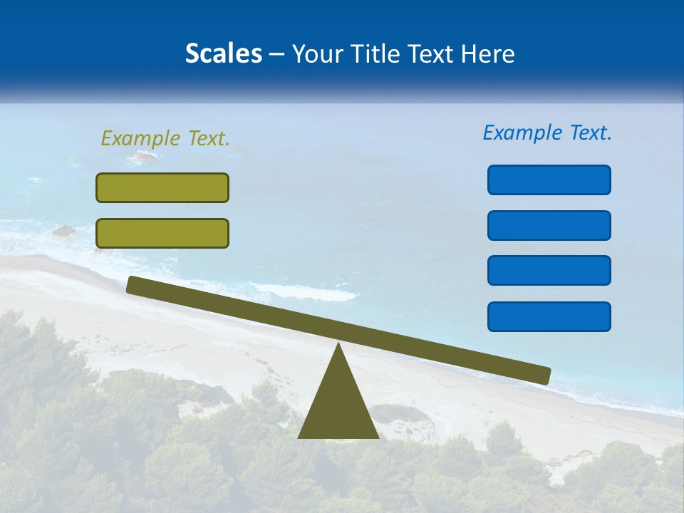 An Aerial View Of A Beach With Blue Water PowerPoint Template