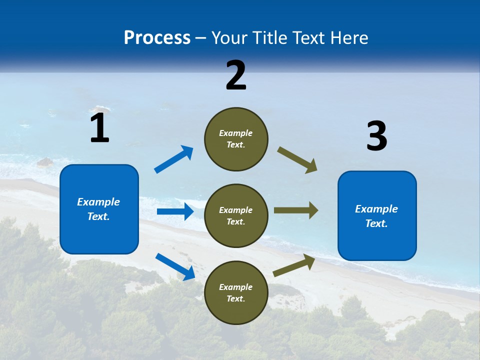 An Aerial View Of A Beach With Blue Water PowerPoint Template