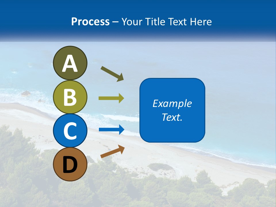 An Aerial View Of A Beach With Blue Water PowerPoint Template