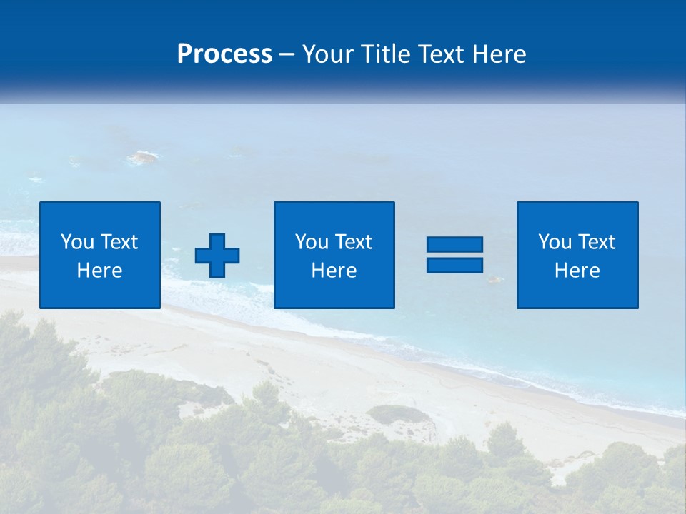 An Aerial View Of A Beach With Blue Water PowerPoint Template