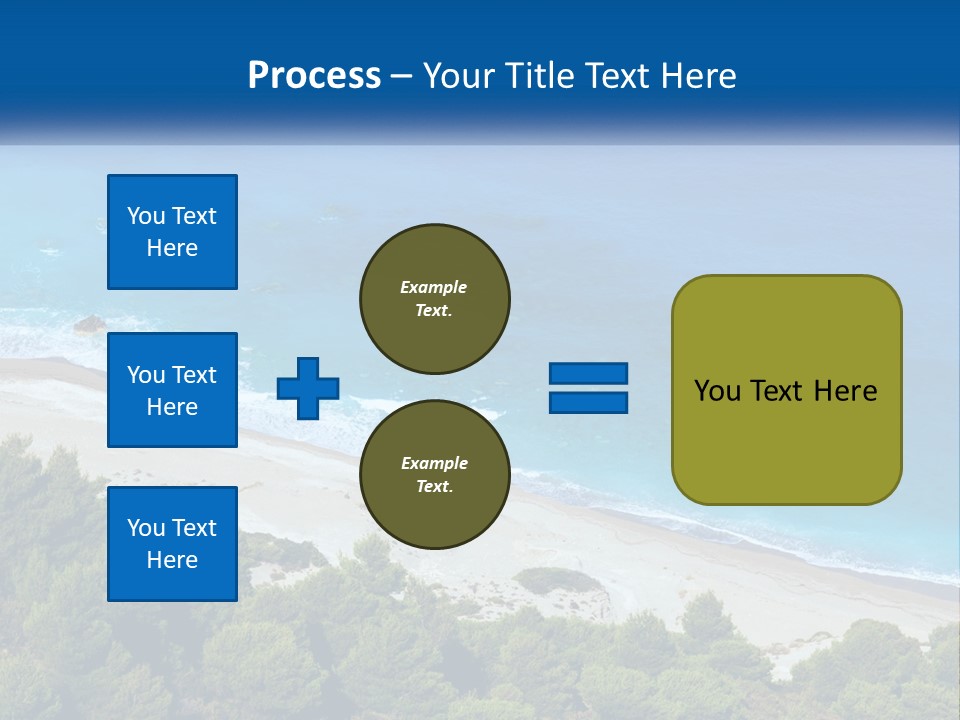 An Aerial View Of A Beach With Blue Water PowerPoint Template