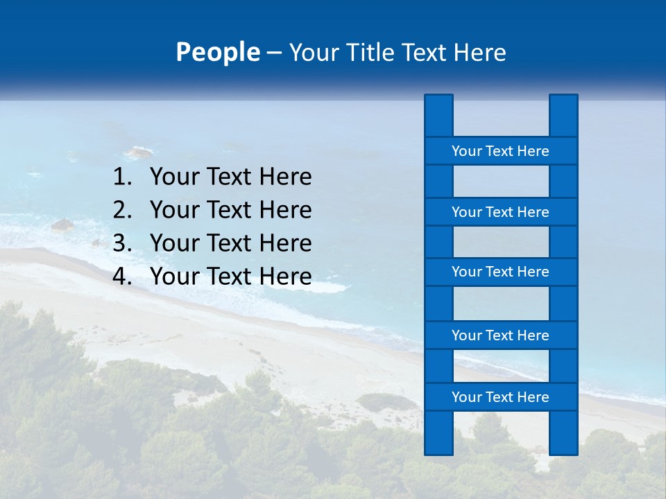 An Aerial View Of A Beach With Blue Water PowerPoint Template