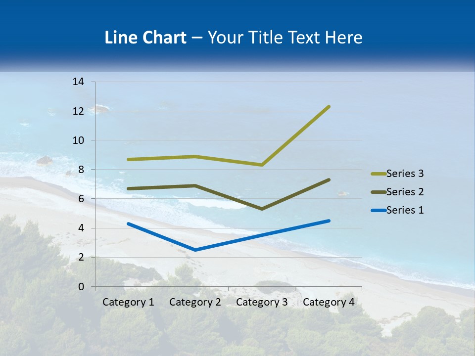 An Aerial View Of A Beach With Blue Water PowerPoint Template