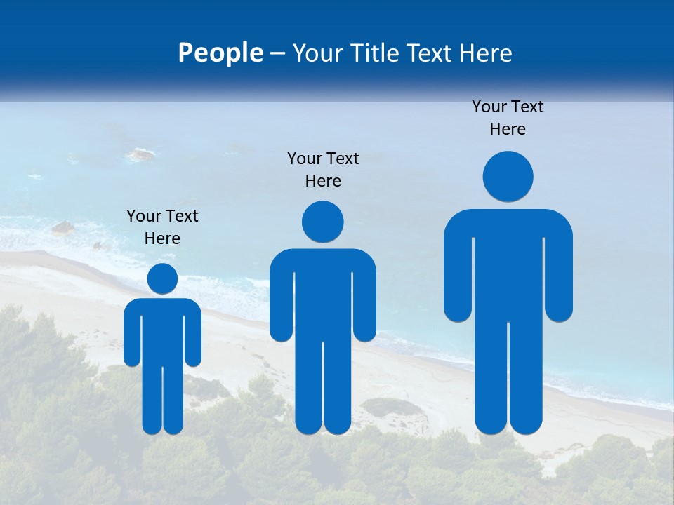 An Aerial View Of A Beach With Blue Water PowerPoint Template