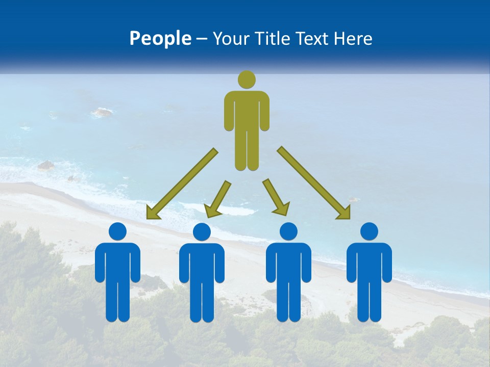 An Aerial View Of A Beach With Blue Water PowerPoint Template