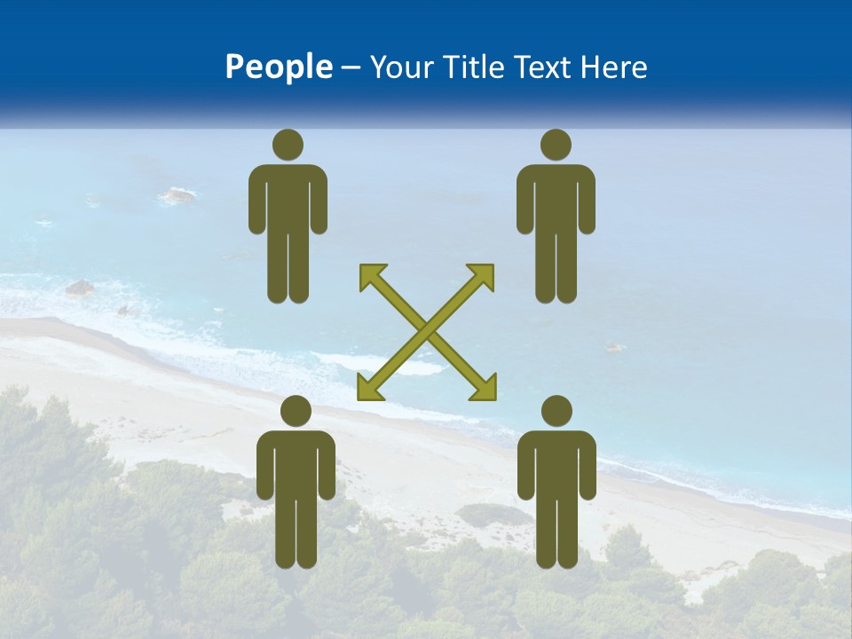 An Aerial View Of A Beach With Blue Water PowerPoint Template