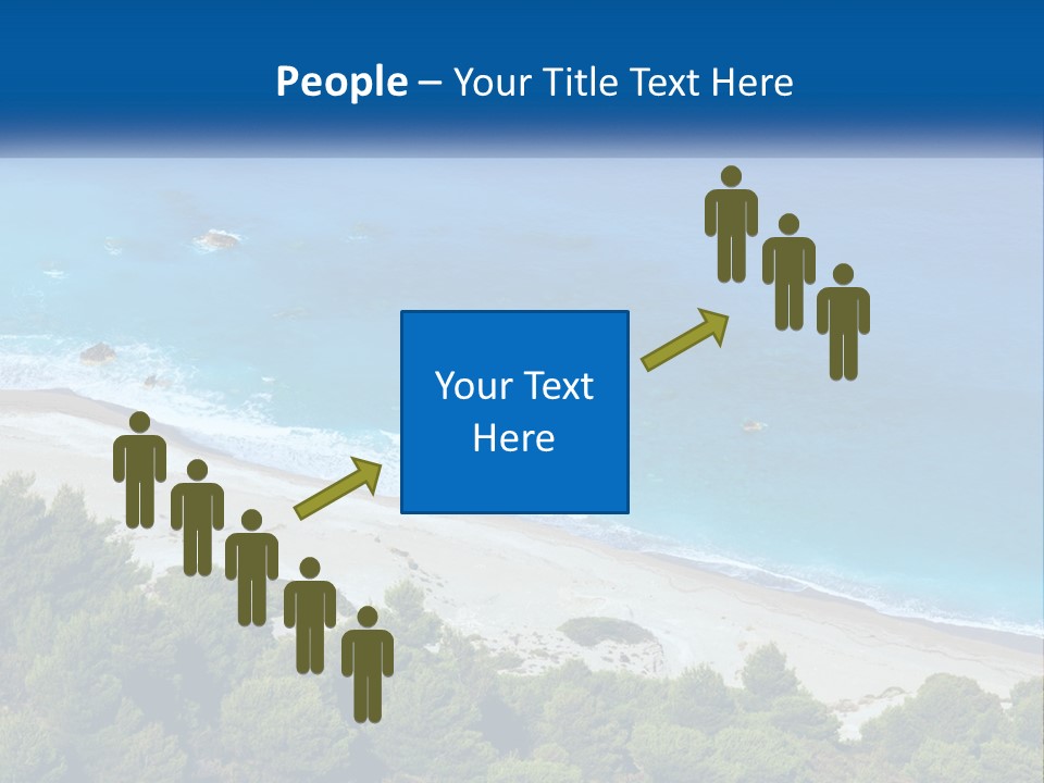 An Aerial View Of A Beach With Blue Water PowerPoint Template