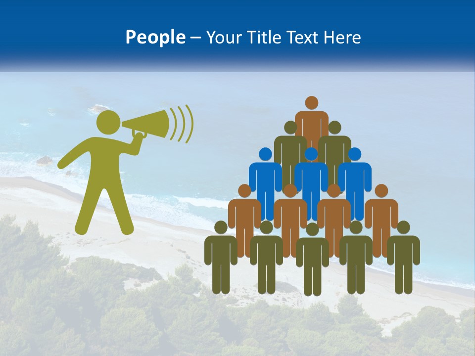 An Aerial View Of A Beach With Blue Water PowerPoint Template