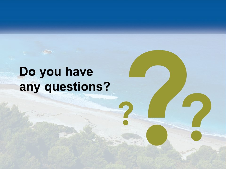 An Aerial View Of A Beach With Blue Water PowerPoint Template