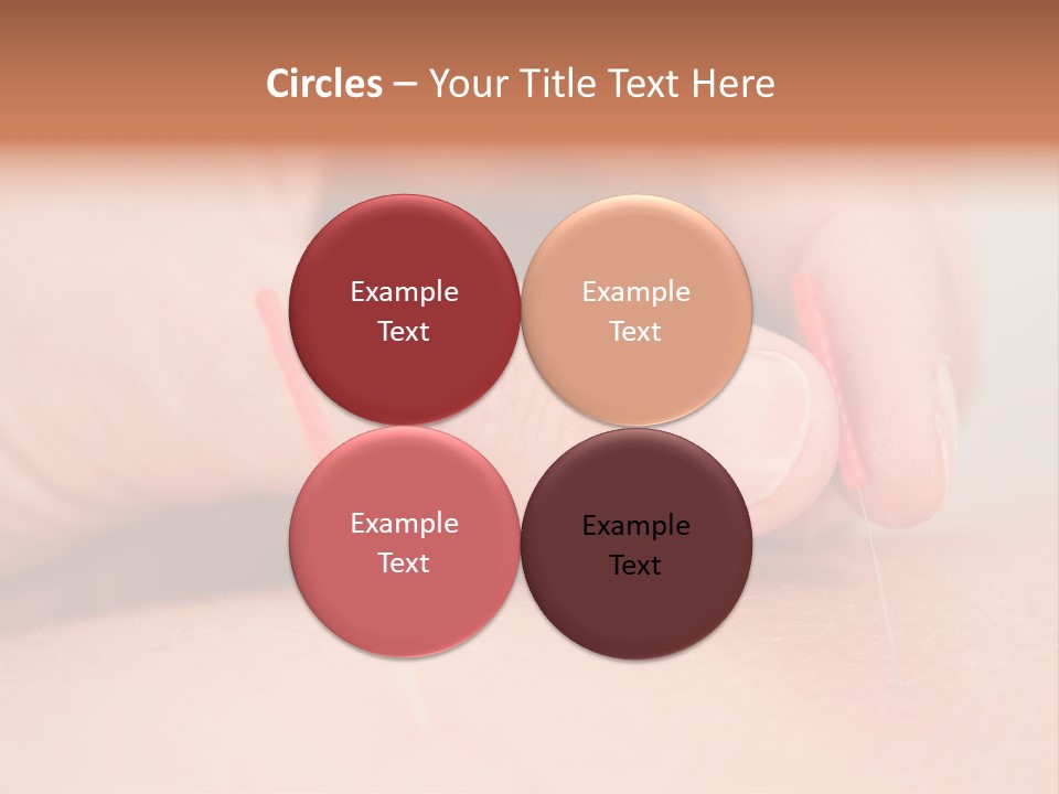 A Woman's Finger With A Needle In It PowerPoint Template