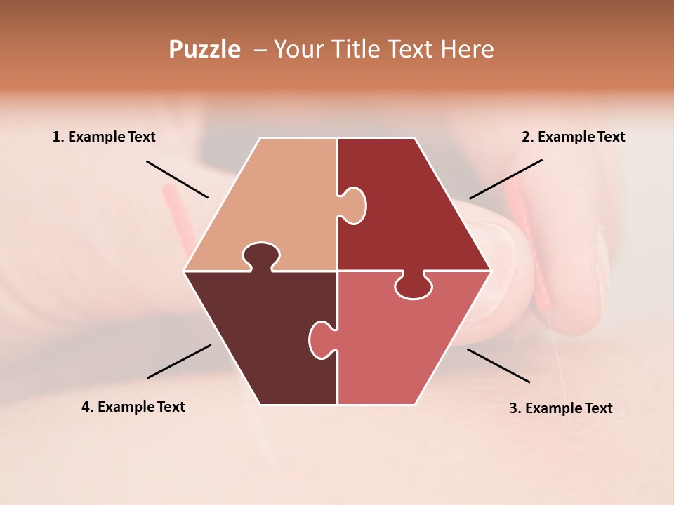 A Woman's Finger With A Needle In It PowerPoint Template