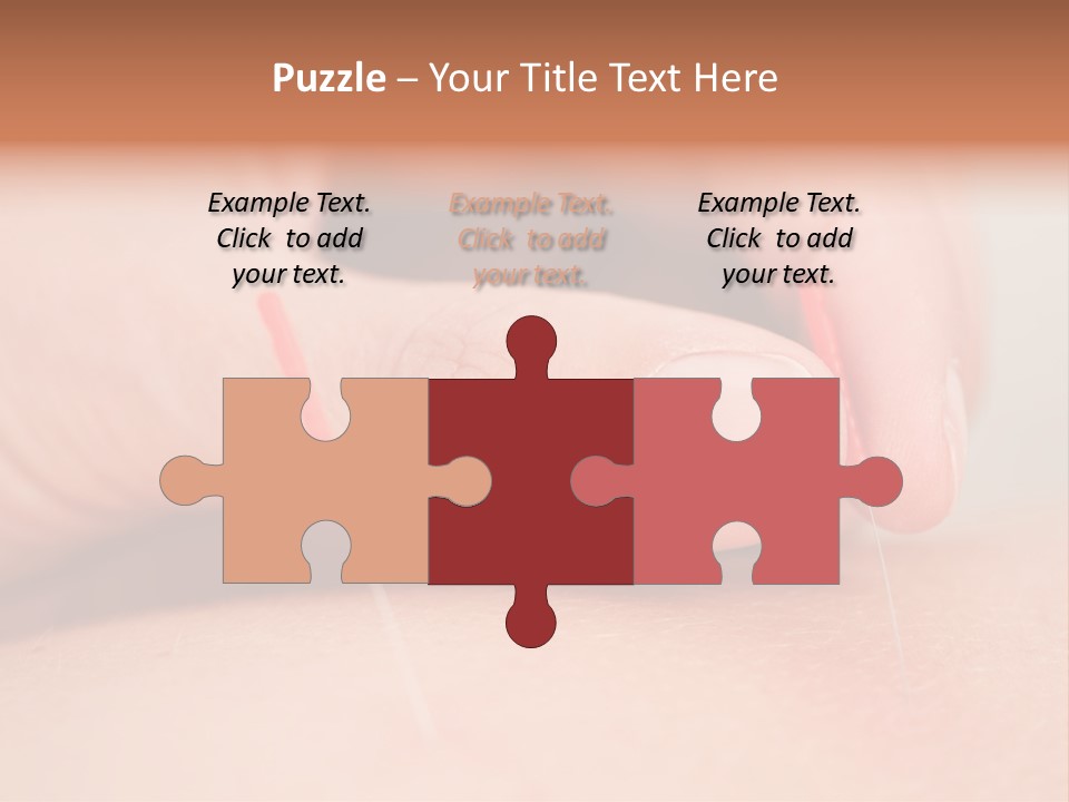 A Woman's Finger With A Needle In It PowerPoint Template