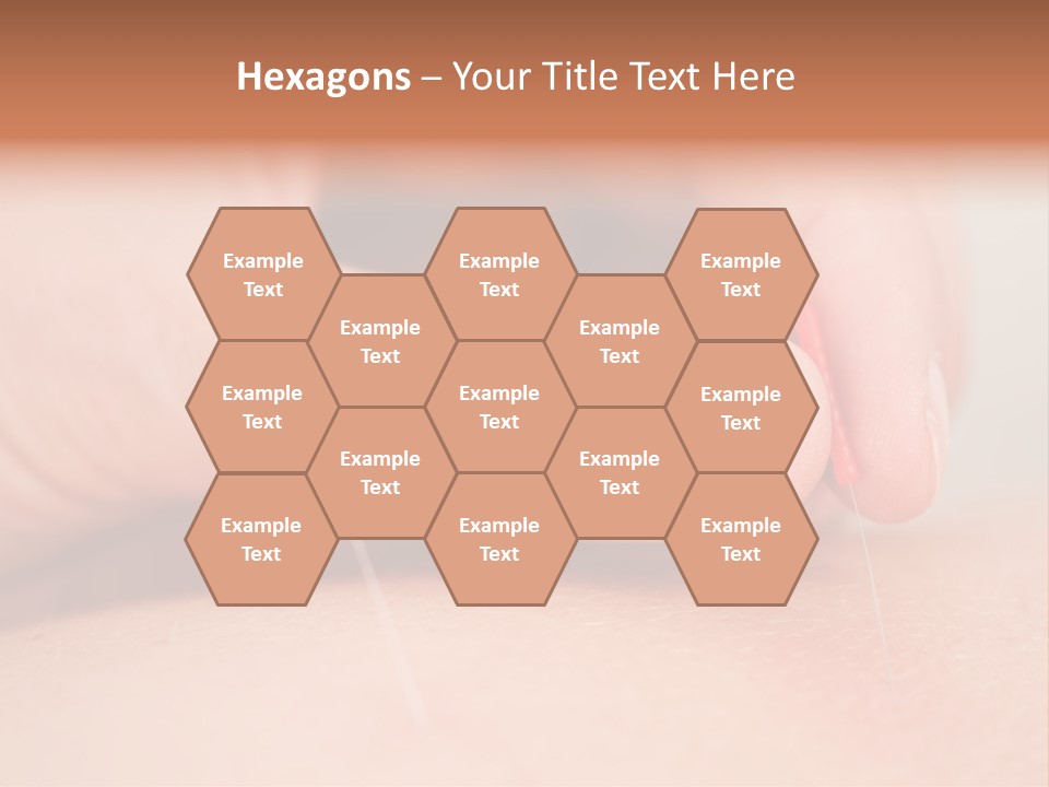 A Woman's Finger With A Needle In It PowerPoint Template