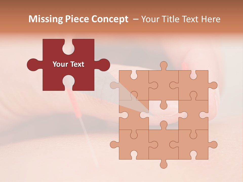 A Woman's Finger With A Needle In It PowerPoint Template