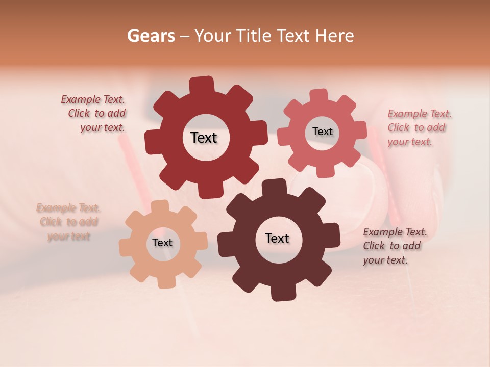 A Woman's Finger With A Needle In It PowerPoint Template