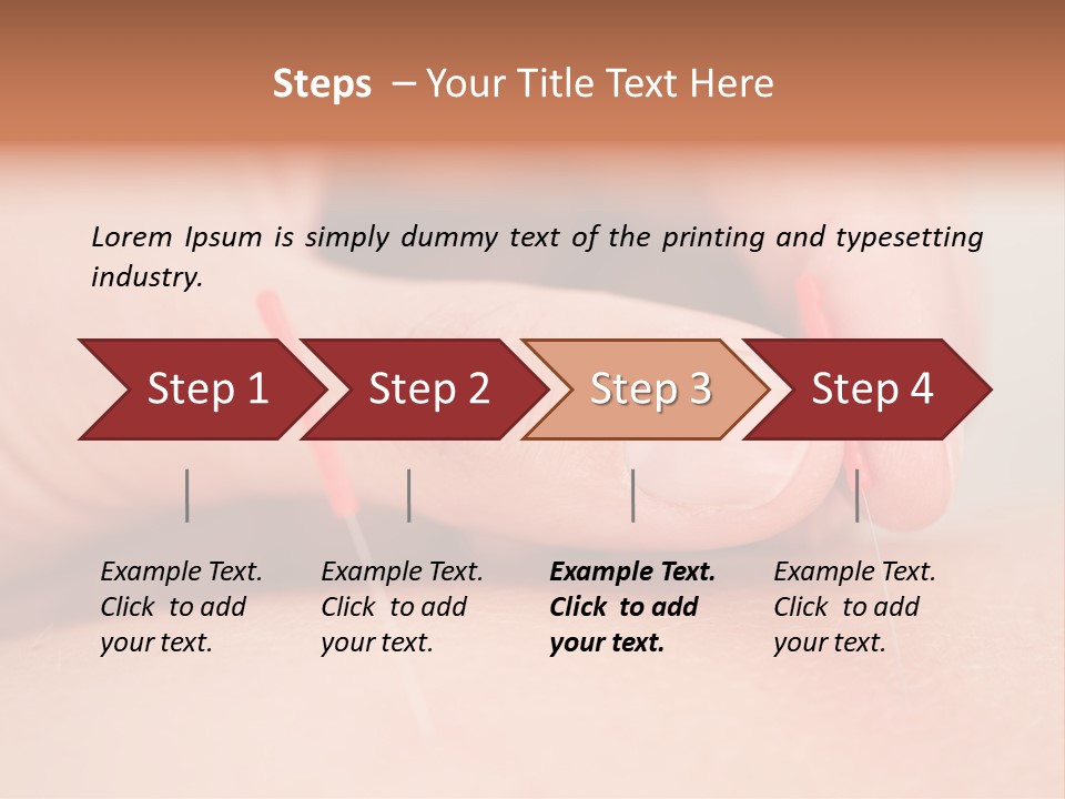 A Woman's Finger With A Needle In It PowerPoint Template