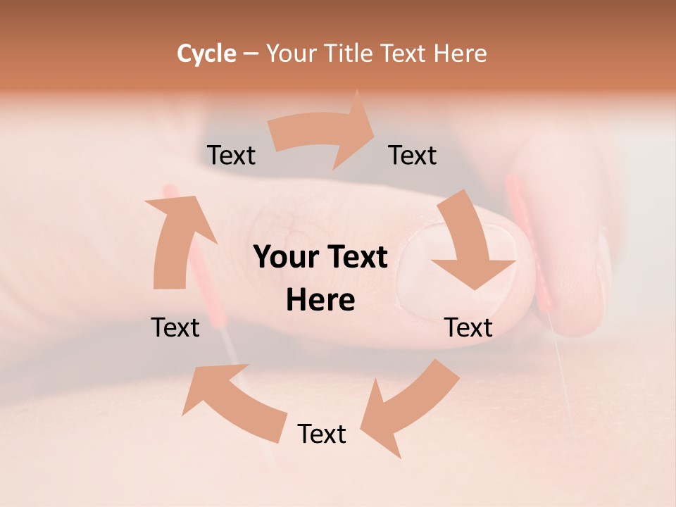 A Woman's Finger With A Needle In It PowerPoint Template