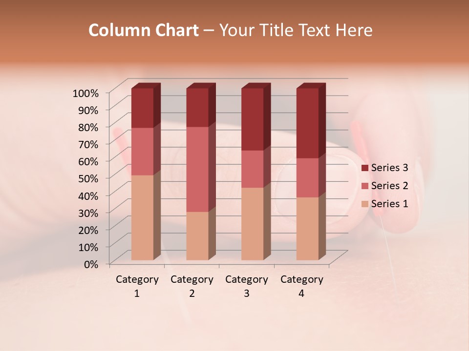 A Woman's Finger With A Needle In It PowerPoint Template