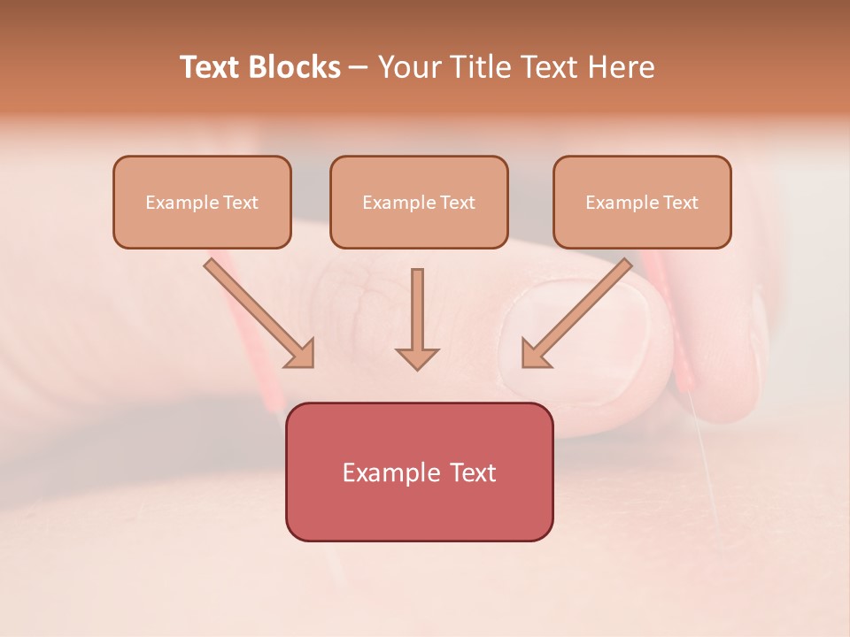 A Woman's Finger With A Needle In It PowerPoint Template