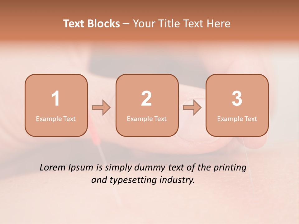 A Woman's Finger With A Needle In It PowerPoint Template