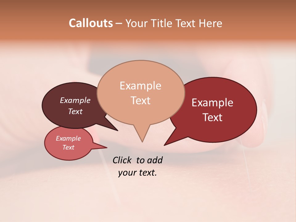 A Woman's Finger With A Needle In It PowerPoint Template