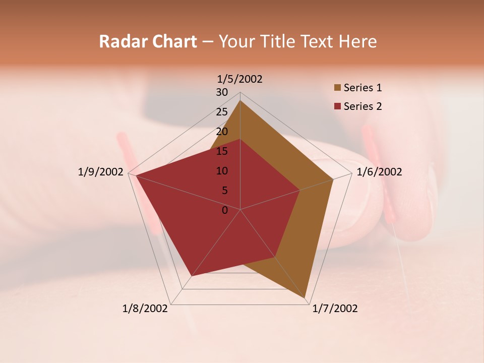 A Woman's Finger With A Needle In It PowerPoint Template