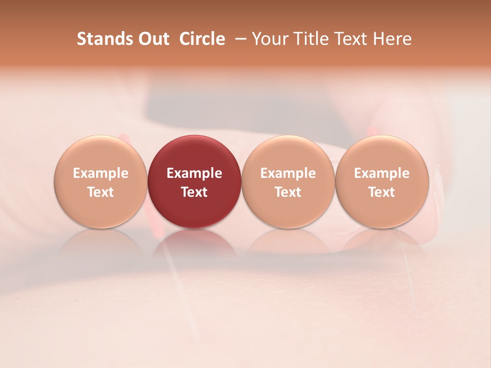 A Woman's Finger With A Needle In It PowerPoint Template