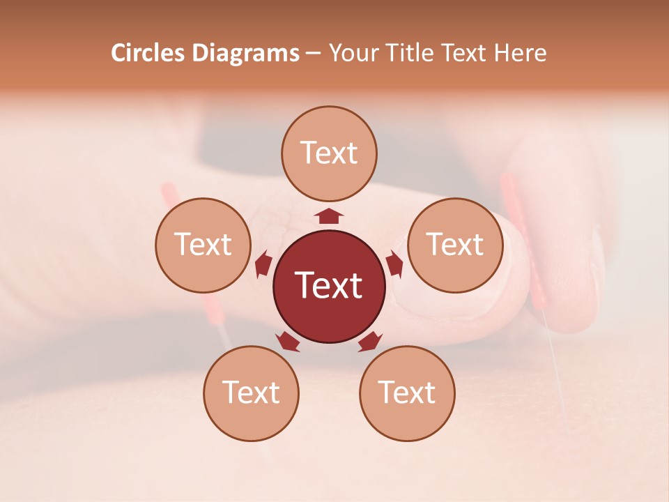 A Woman's Finger With A Needle In It PowerPoint Template