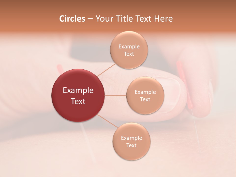 A Woman's Finger With A Needle In It PowerPoint Template