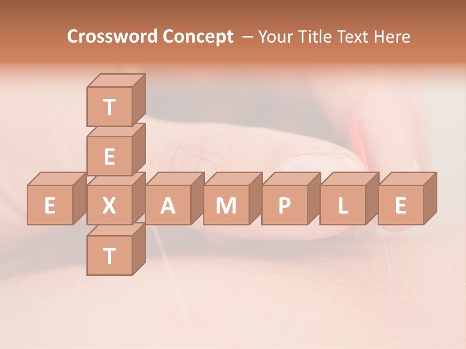 A Woman's Finger With A Needle In It PowerPoint Template