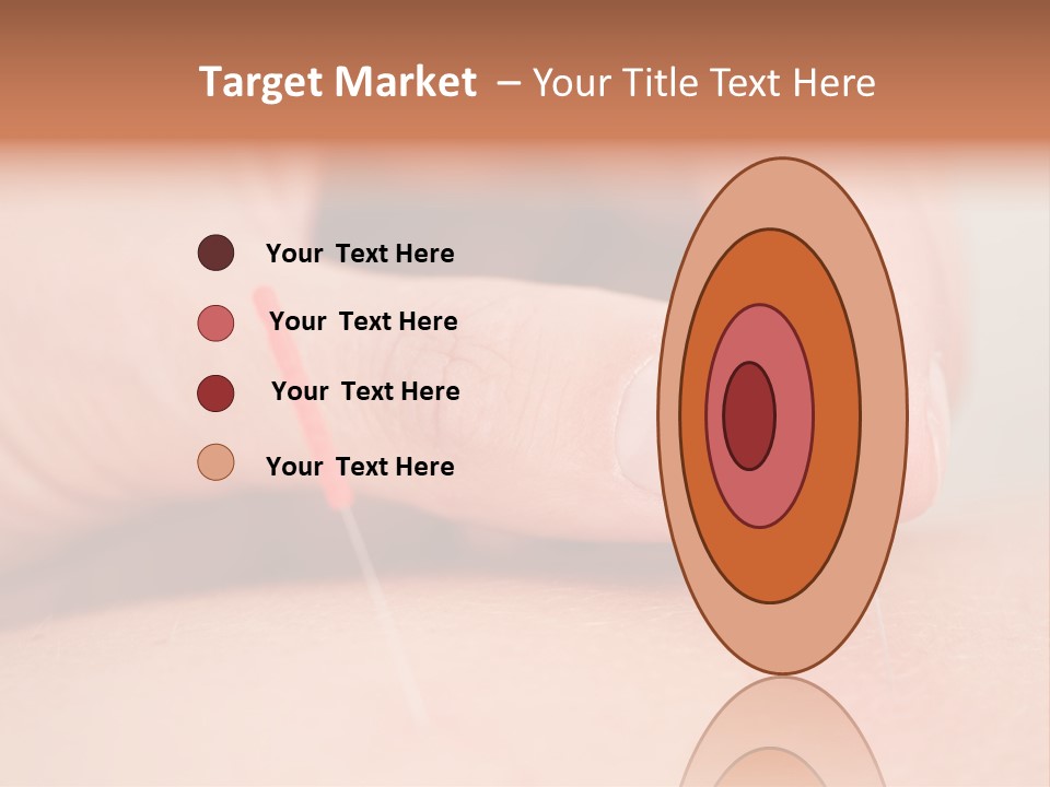 A Woman's Finger With A Needle In It PowerPoint Template