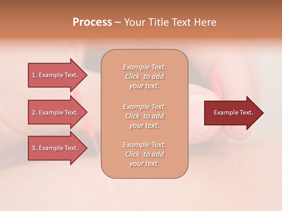 A Woman's Finger With A Needle In It PowerPoint Template