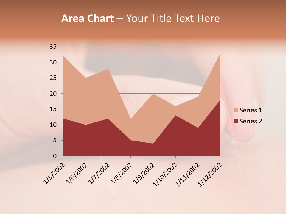 A Woman's Finger With A Needle In It PowerPoint Template