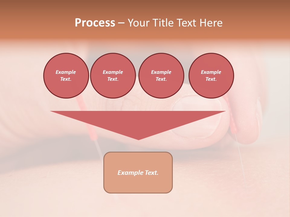 A Woman's Finger With A Needle In It PowerPoint Template