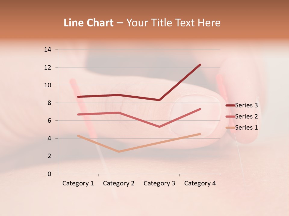 A Woman's Finger With A Needle In It PowerPoint Template