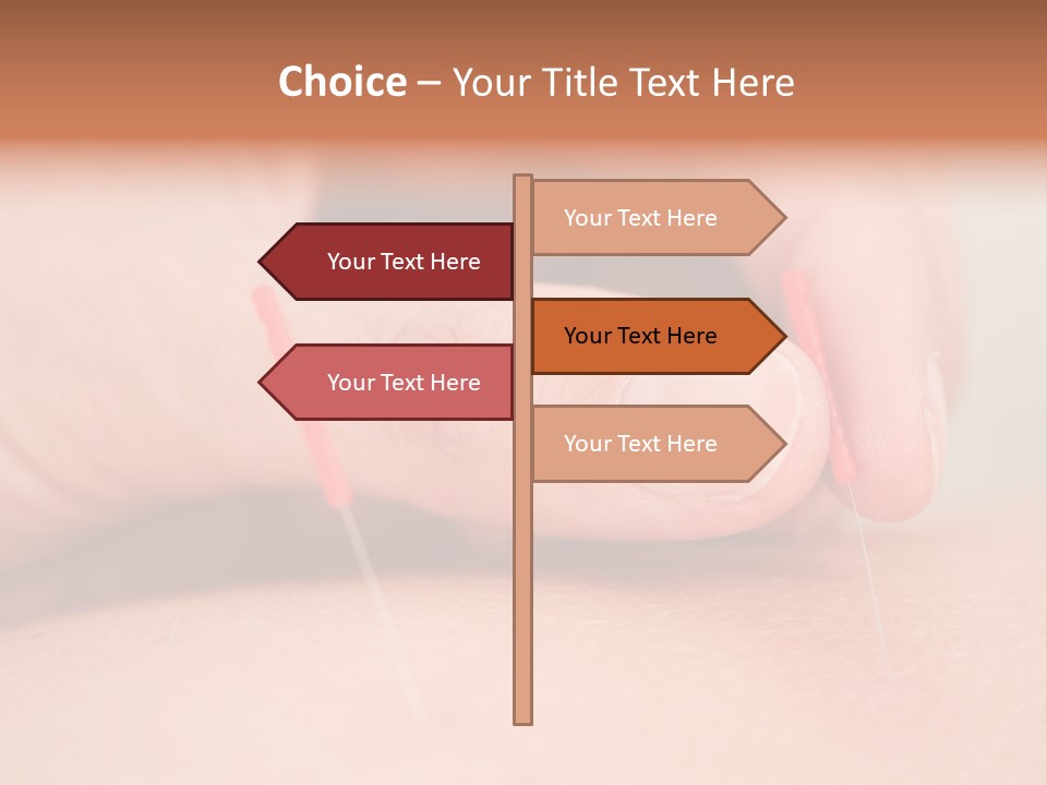 A Woman's Finger With A Needle In It PowerPoint Template