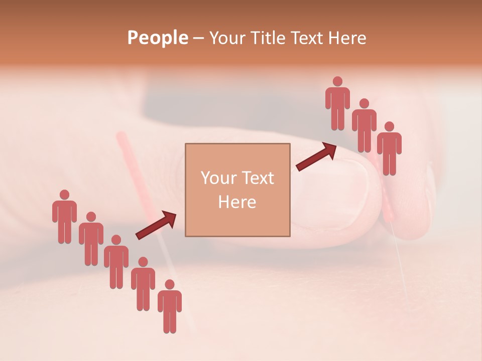 A Woman's Finger With A Needle In It PowerPoint Template