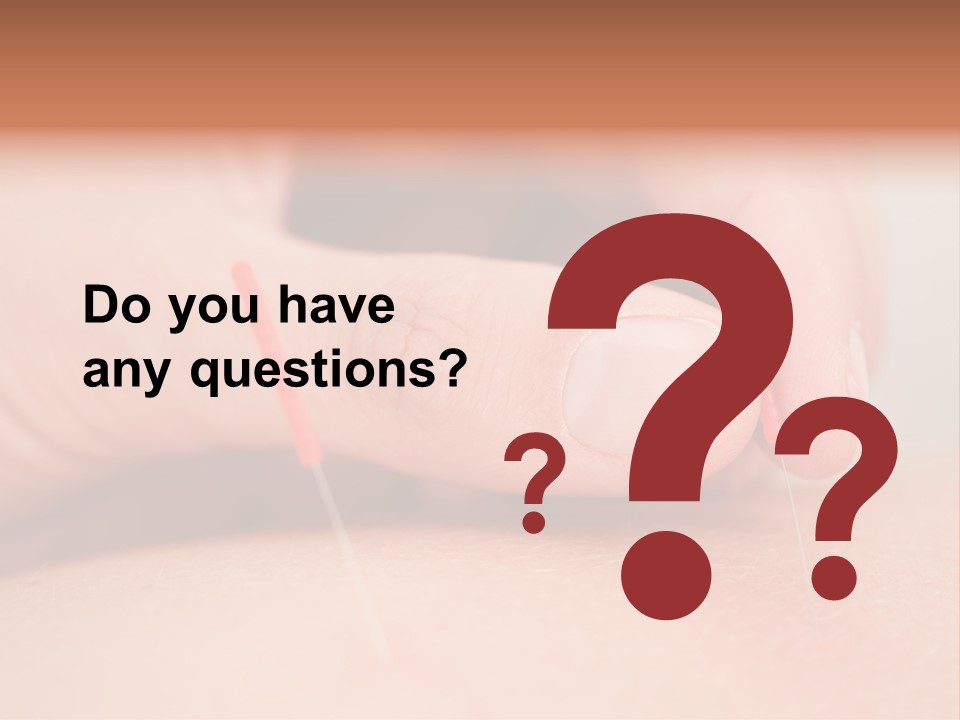 A Woman's Finger With A Needle In It PowerPoint Template