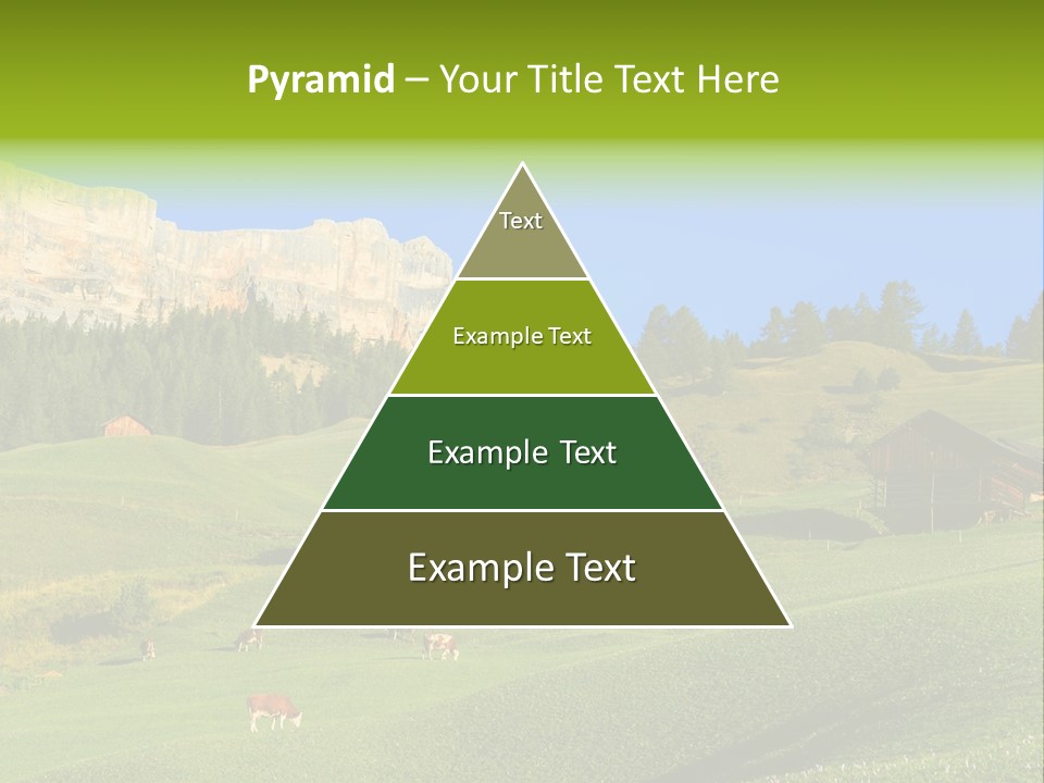 A Green Field With A Mountain In The Background PowerPoint Template