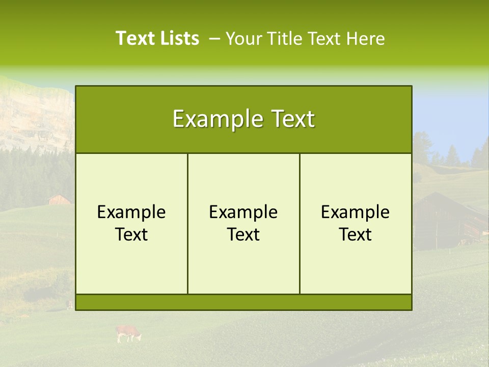 A Green Field With A Mountain In The Background PowerPoint Template