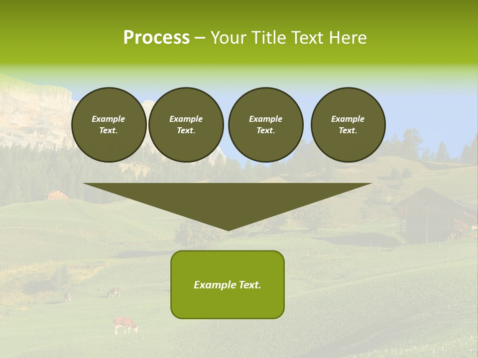 A Green Field With A Mountain In The Background PowerPoint Template