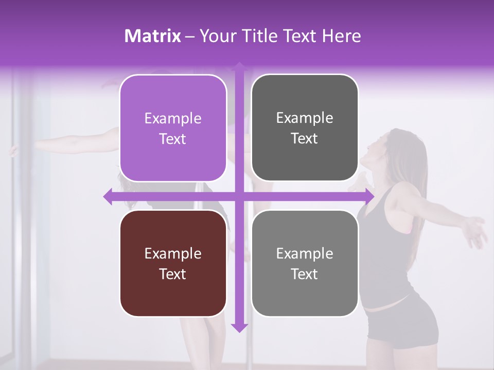 A Woman Standing On A Pole In Front Of A Mirror PowerPoint Template