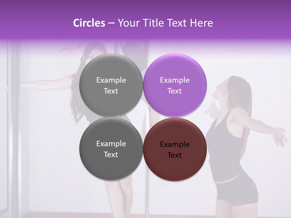 A Woman Standing On A Pole In Front Of A Mirror PowerPoint Template