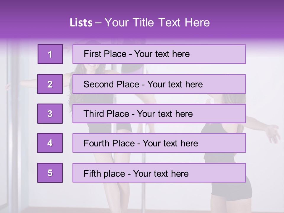 A Woman Standing On A Pole In Front Of A Mirror PowerPoint Template