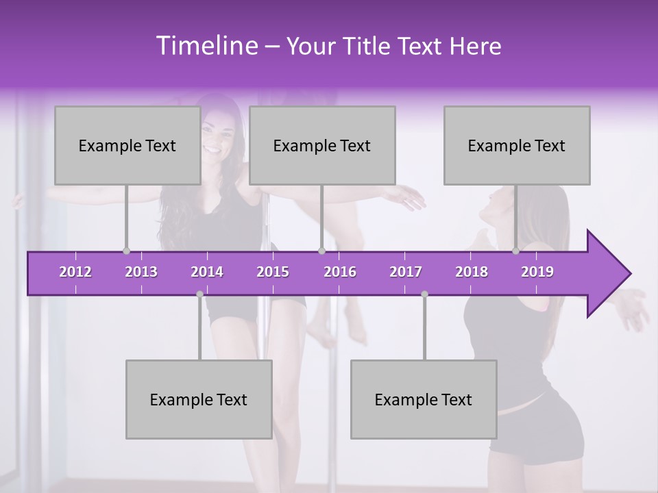 A Woman Standing On A Pole In Front Of A Mirror PowerPoint Template