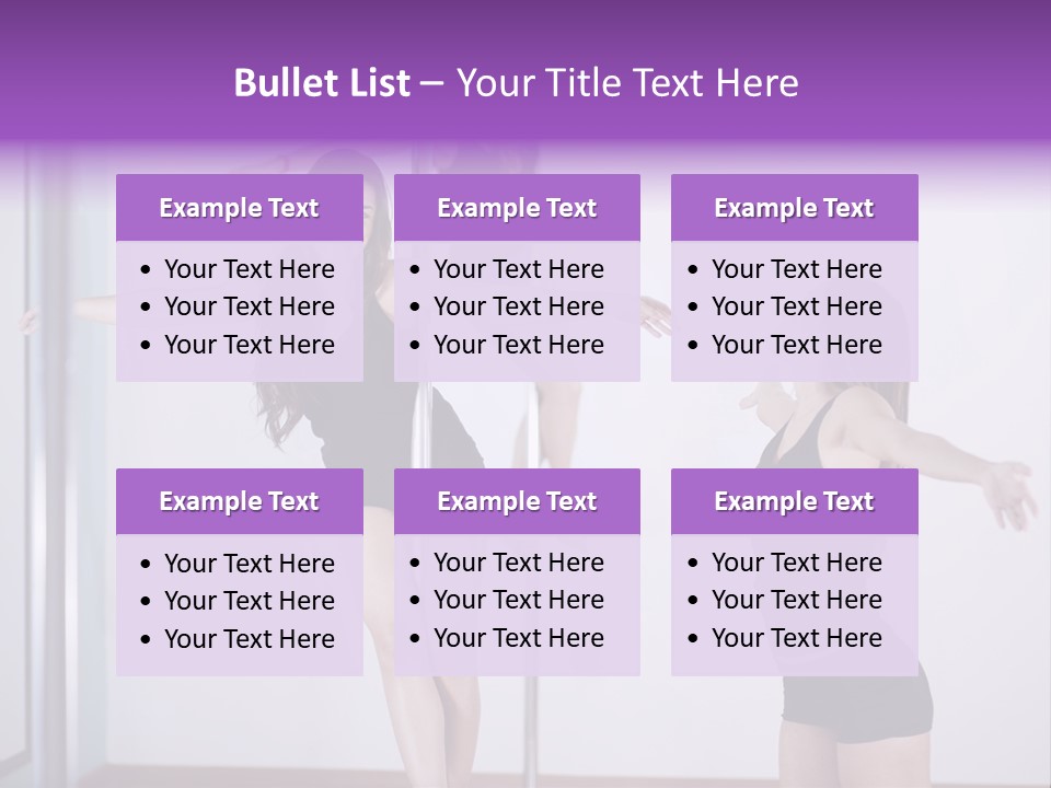 A Woman Standing On A Pole In Front Of A Mirror PowerPoint Template