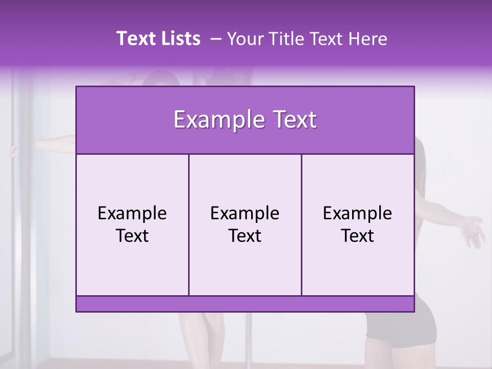 A Woman Standing On A Pole In Front Of A Mirror PowerPoint Template