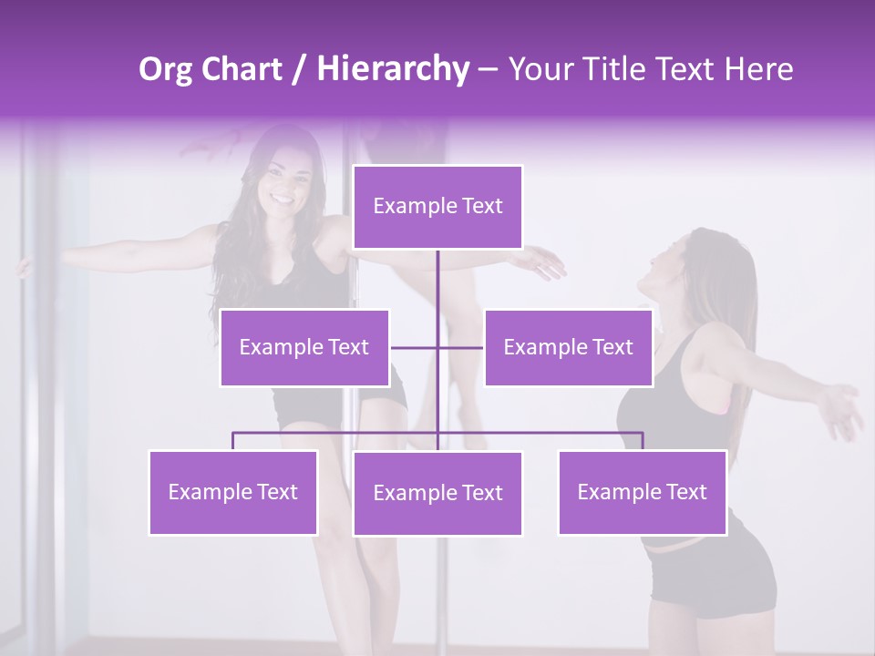 A Woman Standing On A Pole In Front Of A Mirror PowerPoint Template